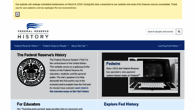What Federalreservehistory.org website looks like in 2024 