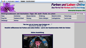 What Farbenundleben.de website looks like in 2024 