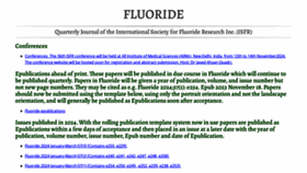 What Fluorideresearch.org website looks like in 2024 