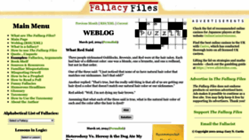 What Fallacyfiles.org website looks like in 2024 