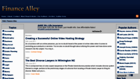 What Financealley.com website looked like in 2011 (12 years ago)