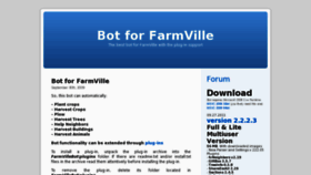 What Farmvillebot.net website looked like in 2011 (12 years ago)