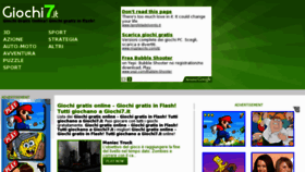 What Giochi7.it website looked like in 2011 (12 years ago)