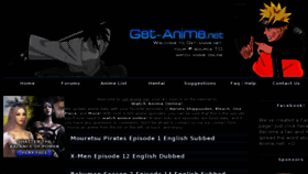What Get-anime.net website looked like in 2012 (12 years ago)