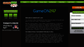 What Gameon247.com website looked like in 2012 (12 years ago)
