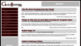 What Geniusbookmarks.com website looked like in 2012 (12 years ago)