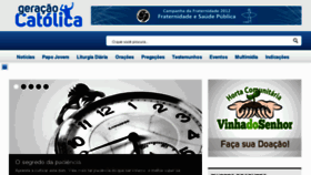 What Geracaocatolica.com.br website looked like in 2012 (12 years ago)