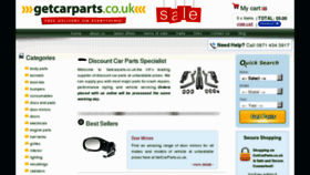 What Getcarparts.co.uk website looked like in 2012 (12 years ago)