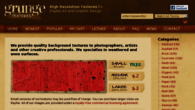 What Grungetextures.com website looked like in 2012 (11 years ago)