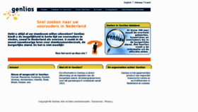 What Genlias.nl website looked like in 2012 (11 years ago)