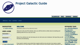 What Galactic-guide.com website looked like in 2012 (11 years ago)