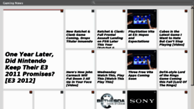 What Gamingnews.in website looked like in 2012 (12 years ago)