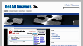What Getallanswers.com website looked like in 2012 (11 years ago)