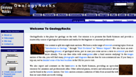 What Geologyrocks.co.uk website looked like in 2012 (11 years ago)