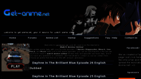 What Get-anime.net website looked like in 2013 (11 years ago)