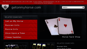 What Getonmyhorse.com website looked like in 2013 (11 years ago)