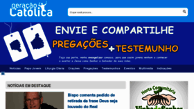 What Geracaocatolica.com.br website looked like in 2013 (11 years ago)