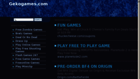 What Gekogames.com website looked like in 2013 (11 years ago)