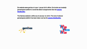 What Genlias.nl website looked like in 2013 (10 years ago)