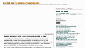 What Geekbooks.com website looked like in 2013 (10 years ago)