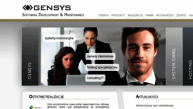 What Gensys.pl website looked like in 2013 (10 years ago)