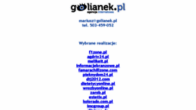 What Golianek.pl website looked like in 2013 (10 years ago)
