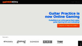 What Guitarbots.com website looked like in 2013 (10 years ago)