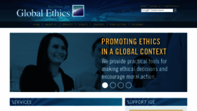 What Globalethics.com website looked like in 2013 (10 years ago)