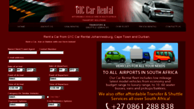 What G1ccarrental.co.za website looked like in 2013 (10 years ago)