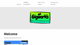 What Gigworks.net website looked like in 2014 (10 years ago)