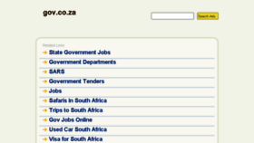 What Gov.co.za website looked like in 2014 (10 years ago)