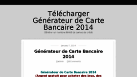 What Generateurcartebancaire.fr website looked like in 2014 (10 years ago)