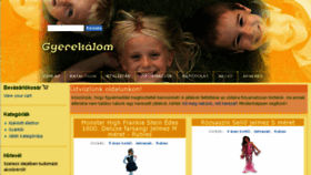 What Gyerekalom.hu website looked like in 2014 (10 years ago)