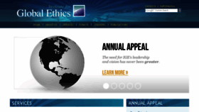 What Globalethics.com website looked like in 2014 (10 years ago)