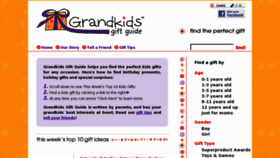 What Grandkidsgiftguide.com website looked like in 2014 (10 years ago)