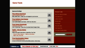 What Gamefeeds.com website looked like in 2014 (10 years ago)