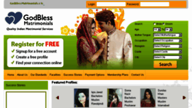What Godblessmatrimonials.com website looked like in 2014 (11 years ago)