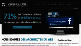 What G-force.ca website looked like in 2014 (10 years ago)