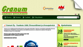 What Granum.fi website looked like in 2014 (10 years ago)