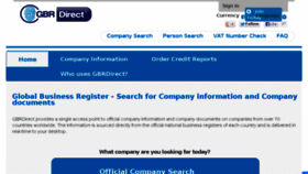 What Globalbusinessregister.co.uk website looked like in 2014 (9 years ago)