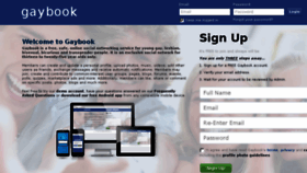 What Gayboook.com website looked like in 2014 (9 years ago)
