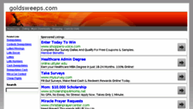 What Goldsweeps.com website looked like in 2014 (9 years ago)