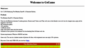 What Gegame.com website looked like in 2014 (9 years ago)