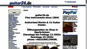 What Guitar24.de website looked like in 2014 (9 years ago)