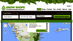 What Growshops.com website looked like in 2014 (9 years ago)