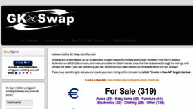 What Gkswap.org website looked like in 2014 (9 years ago)
