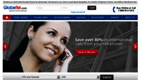 What Globetel.com website looked like in 2014 (9 years ago)