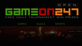What Gameon247.com website looked like in 2015 (9 years ago)