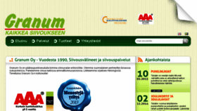 What Granum.fi website looked like in 2015 (9 years ago)