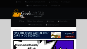 What Geekwithstyle.ca website looked like in 2015 (9 years ago)